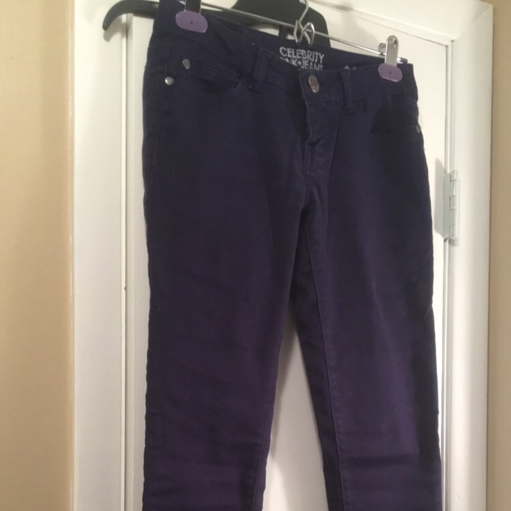 Juniors navy blue skinny jeans